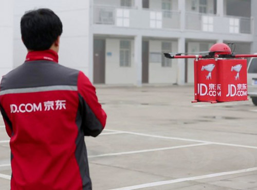 JD.com тестирует доставку дронами в сельские районы Китая