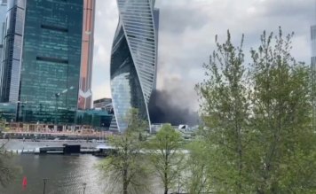 В «Москва-Сити» у ТЦ «Афимолл» произошел пожар