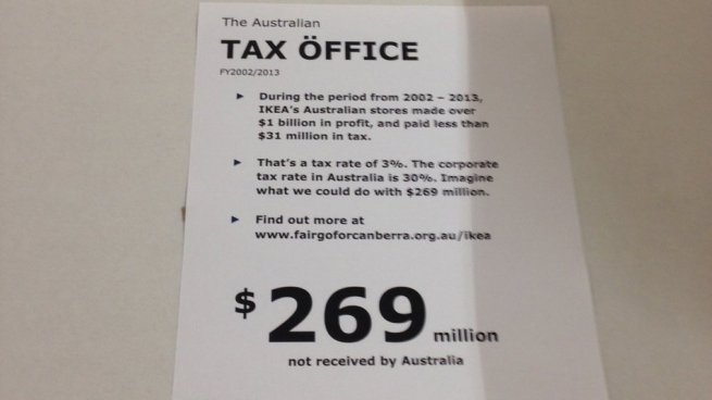 В австралийском магазине IKEA ценники заменили на требования заплатить налоги