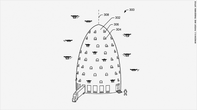 Amazon построит башню-аэродром для летающих курьеров