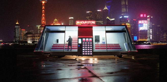 В Китае презентовали первый передвижной робомагазин