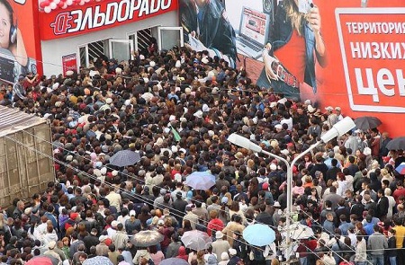 В московских магазинах зафиксирован 30%-й рост трафика