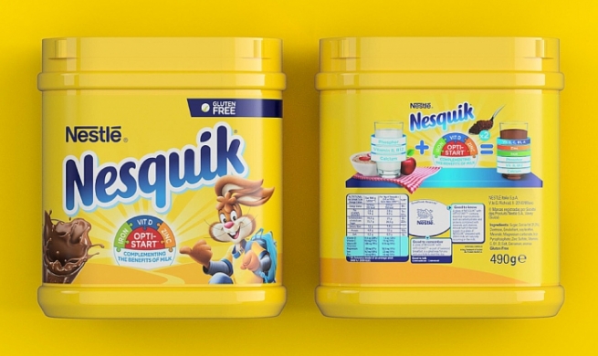 Nestle сменила дизайн упаковки Nesquik