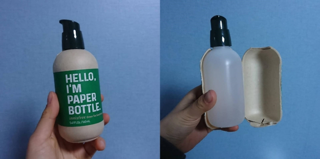 Корейский косметический бренд обернул пластиковый флакон в картон и выдал его за эко-френдли упаковку