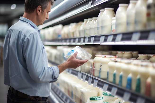 При покупке молочных продуктов россияне чаще всего смотрят на срок годности