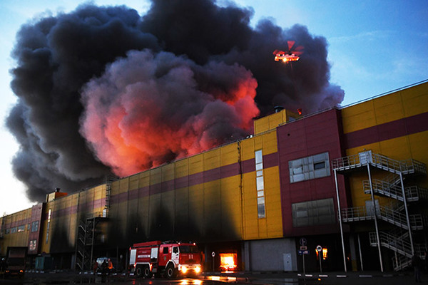 Число пожаров в торговых комплексах выросло на 65%
