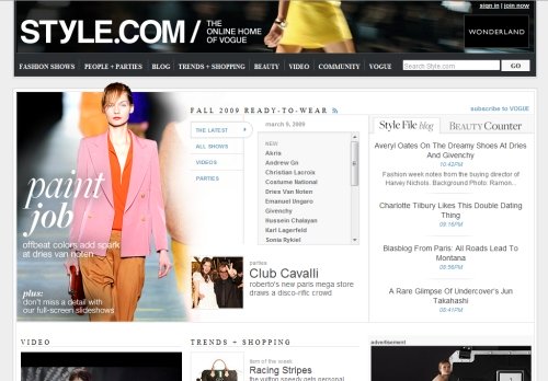 Крупнейший сайт о моде Style.com уйдет в e-commerce