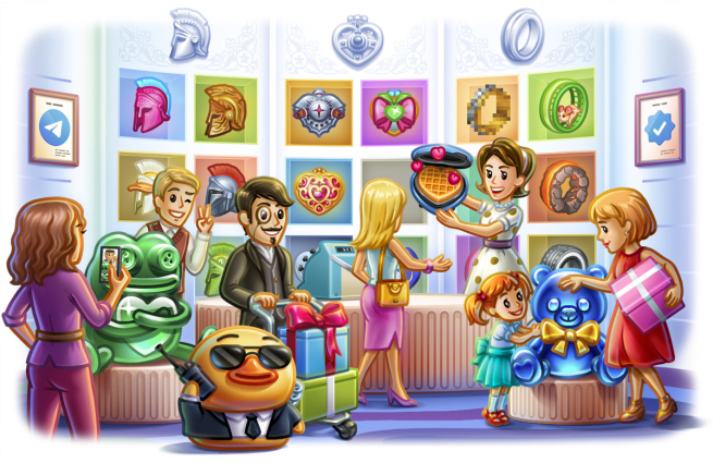 Telegram запустил маркетплейс подарков