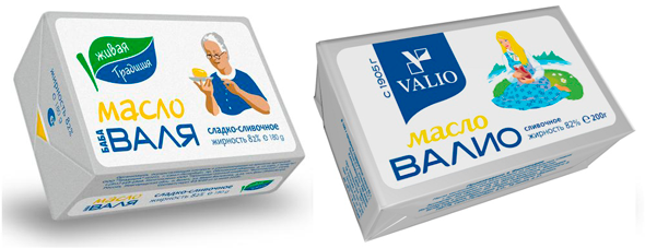 «Бабу Валю» оштрафовали из-за сходства упаковки с Valio