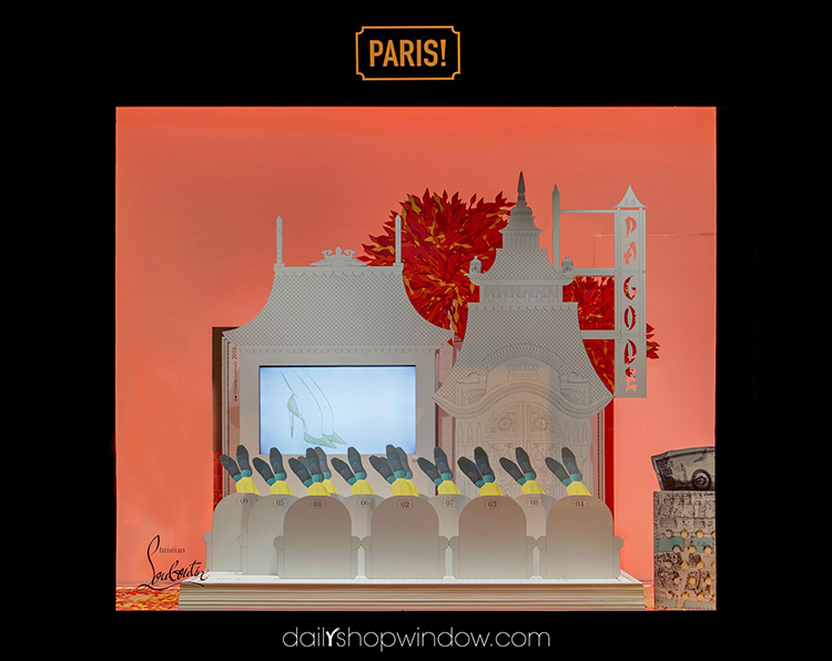 Самые стильные витрины мира: парижский Хэллоуин, оригами Кристиана Лабутена и праздник воздушных шаров 